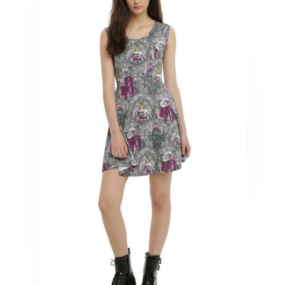 NWT OBO: Hot Topic Disney villains stained glass skater dress size XL